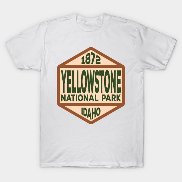 Yellowstone National Park Idaho badge T-Shirt by nylebuss